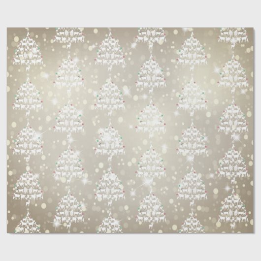 Vroege kerstcadeaubomen voor kerstgeit cadeaupapier (Vlak)