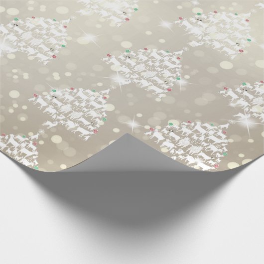 Vroege kerstcadeaubomen voor kerstgeit cadeaupapier (Hoek)