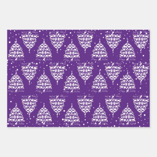 Vroege kerstcadeaubomen voor kerstgeit inpakpapier vel (Voorkant 2)