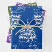 Vroege kerstcadeaubomen voor kerstgeit inpakpapier vel (In situ)