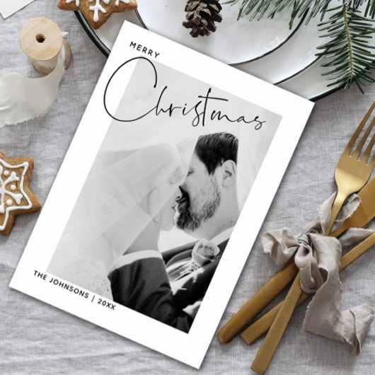 Vroege kerstcadeaufoto feestdagenkaart