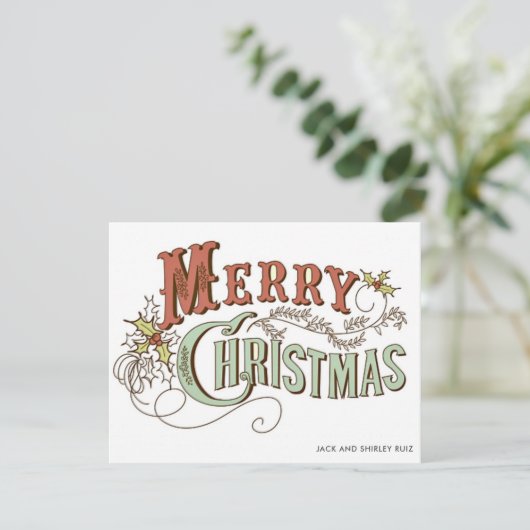 Vroege kerstcadeaukaart feestdagenkaart (Staand voorkant)