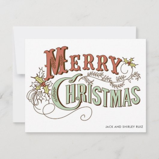 Vroege kerstcadeaukaart feestdagenkaart (Voorkant)