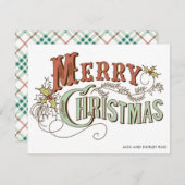 Vroege kerstcadeaukaart feestdagenkaart (Voorkant / Achterkant)