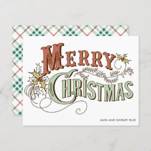 Vroege kerstcadeaukaart feestdagenkaart