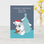 Vroege kerstcadeautje voor de eerste keer kaart (Gele Bloem)