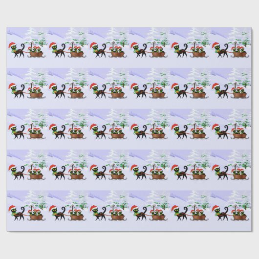 Vroege kerstcadeautjes cadeaupapier (Vlak)