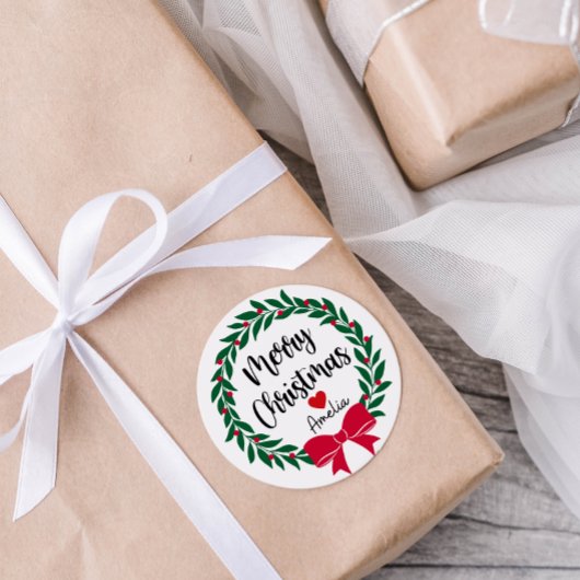 Vroege kerstcadeautjes op maat ronde sticker