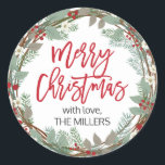 Vroege kerstcadeautjes op maat voor Stickers<br><div class="desc">Perfecte stickers voor al je vakantie- en kerstcadeautjes en gebakken producten. Eenvoudig te personaliseren met jouw naam. Rood en groen kerstgeschreeuw voor de perfecte laatste aanraking met je koekjes,  gebak,  chocolade of cadeau.</div>