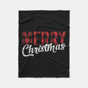 Vroege kerstcadefamilie Xmas Red Buffalo Fleece Deken
