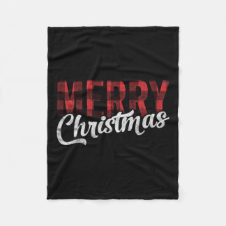 Vroege kerstcadefamilie Xmas Red Buffalo Fleece Deken