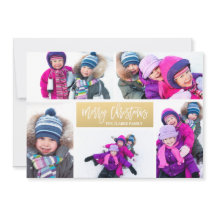 Vroege kerstdag 5 Foto Collage Holiday Card