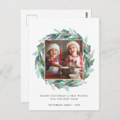 Vroege kerstdag Modern Foto Holiday Briefkaart (Voorkant / Achterkant)