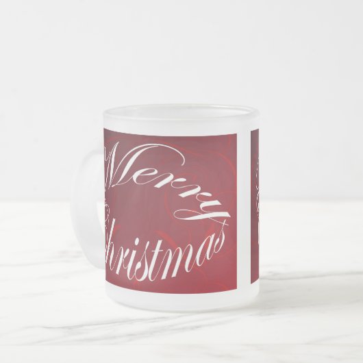 Vroege kerstdag rode feestglas Mok set (Voorkant links)