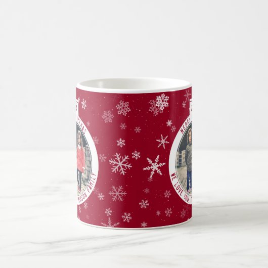 Vroege kerstdag Rood Snowflake Holiday Koffiemok (Center)