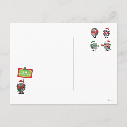 Vroege kerstegel feestdagenkaart (Achterkant)