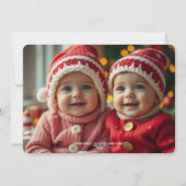 Vroege kerstfamilie Fotoplatte feestdag Feestdagenkaart (Achterkant)