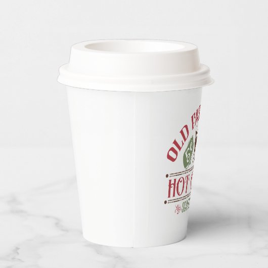 Vroege kerstfeest met een hete cacaodoos papieren bekers (Rechts)