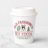 Vroege kerstfeest met een hete cacaodoos papieren bekers (Voorkant)