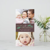 Vroege kerstfeestdag 2-fotokaart feestdagenkaart (Staand voorkant)