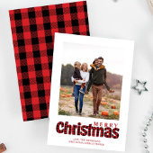 Vroege kerstfeestdag Buffalo Eenvoudig controleren Feestdagenkaart