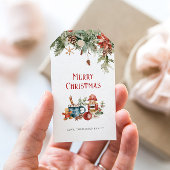 Vroege kerstfeestdag cadeaulabel