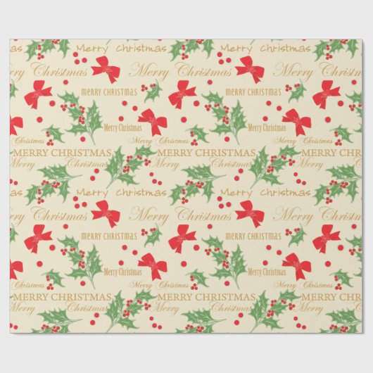 Vroege kerstfeestdag cadeaupapier (Vlak)