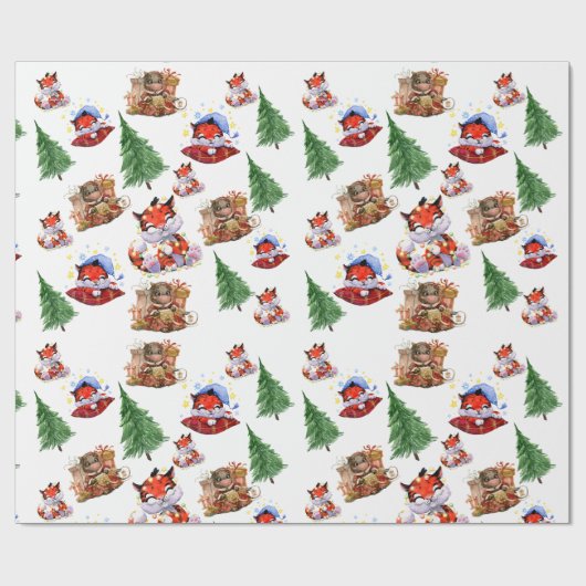 Vroege kerstfeestdag cadeaupapier