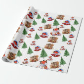 Vroege kerstfeestdag cadeaupapier (Uitgerold)