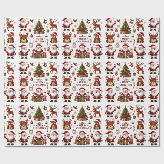 Vroege kerstfeestdag cadeaupapier (Vlak)