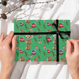 Vroege kerstfeestdag cadeaupapier