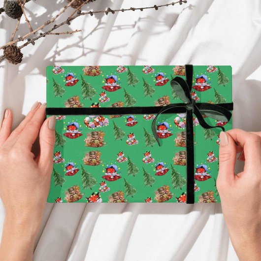 Vroege kerstfeestdag cadeaupapier