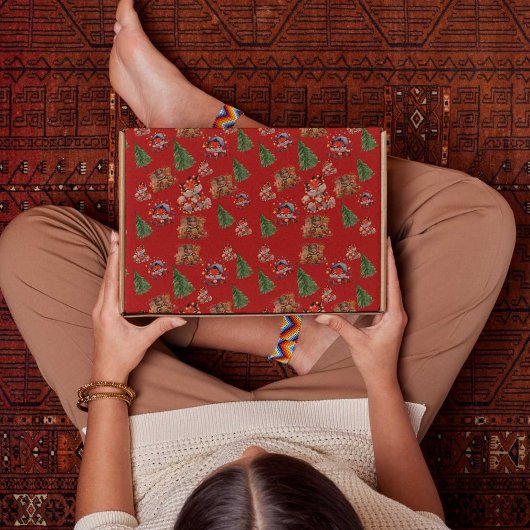 Vroege kerstfeestdag cadeaupapier