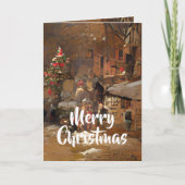 Vroege kerstfeestdag feestdagen kaart (Voorkant)