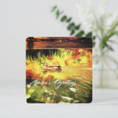 Vroege kerstfeestdag feestdagenkaart (Staand voorkant)