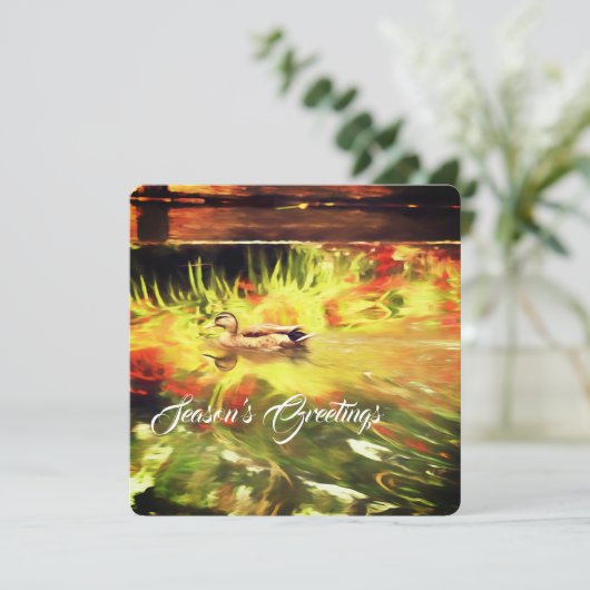 Vroege kerstfeestdag feestdagenkaart (Staand voorkant)