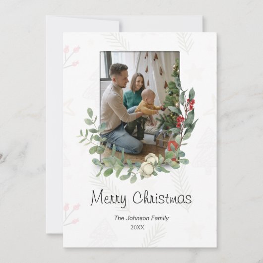 Vroege kerstfeestdag feestdagenkaart (Voorkant)