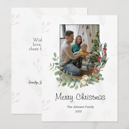 Vroege kerstfeestdag feestdagenkaart (Voorkant / Achterkant)