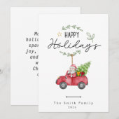 Vroege kerstfeestdag feestdagenkaart (Voorkant / Achterkant)