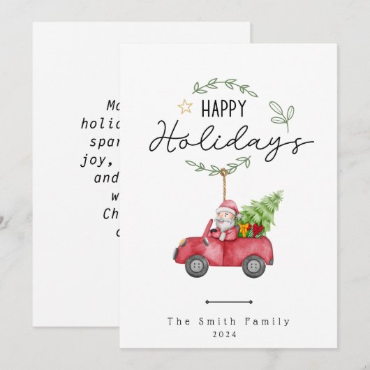 Vroege kerstfeestdag feestdagenkaart (Voorkant / Achterkant)