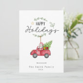 Vroege kerstfeestdag feestdagenkaart (Staand voorkant)