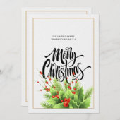 Vroege kerstfeestdag feestdagenkaart (Voorkant / Achterkant)