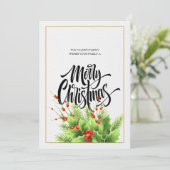 Vroege kerstfeestdag feestdagenkaart (Staand voorkant)