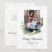 Vroege kerstfeestdag feestdagenkaart (Voorkant / Achterkant)
