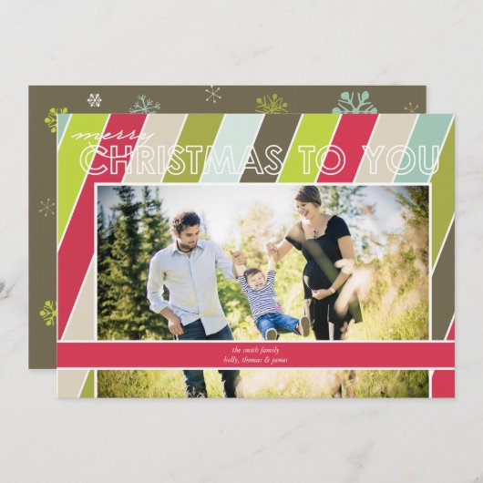 Vroege kerstfeestdag feestdagenkaart (Voorkant / Achterkant)