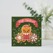 Vroege kerstfeestdag feestdagenkaart (Staand voorkant)