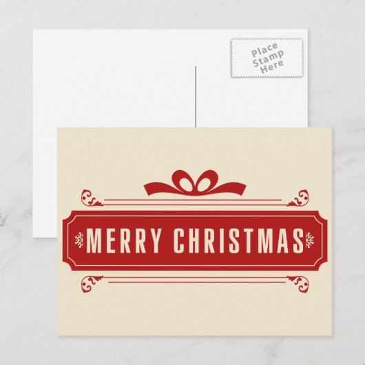 Vroege kerstfeestdag feestdagenkaart (Voorkant / Achterkant)