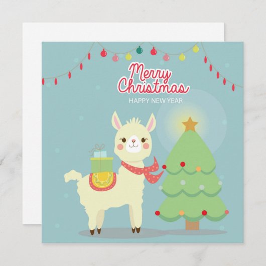 Vroege kerstfeestdag feestdagenkaart (Voorkant / Achterkant)