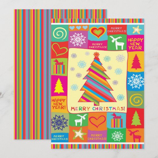 Vroege kerstfeestdag feestdagenkaart (Voorkant / Achterkant)