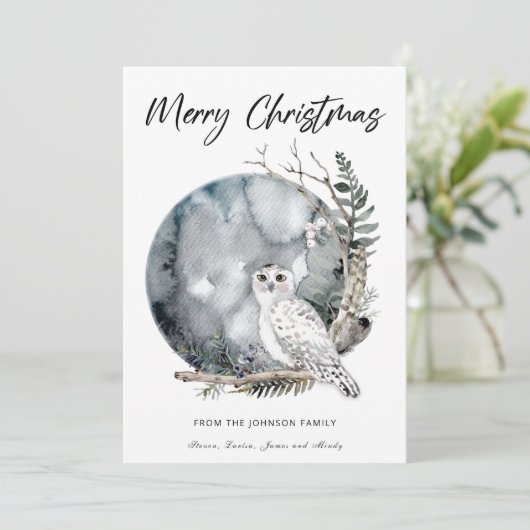 Vroege kerstfeestdag feestdagenkaart (Staand voorkant)